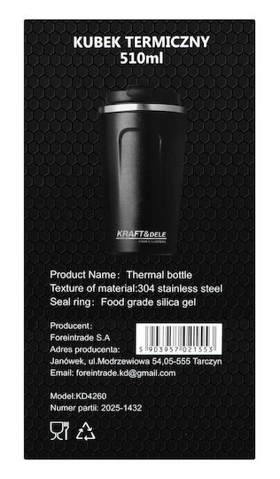 Kraft & Dele Stainless Steel Thermos Cup 510ml Led
