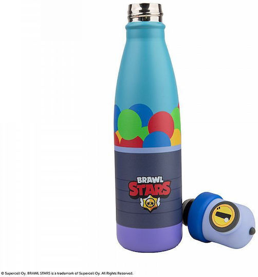 Cinereplicas Stainless Steel Kids Water Bottle Brawl Stars Non Spill Multicolour 500ml