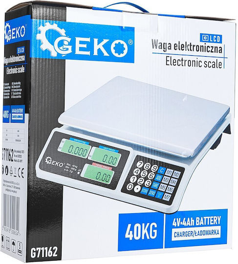 Geko Cântar Electronic Profesional de Precizie cu Capacitate de Cântărire 40kg și Precizie 2gr