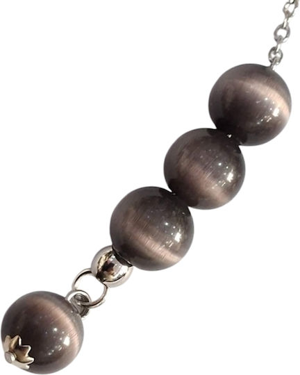 Kalliopi Silver Kalliopi Silver Sorgenperlen mit 10 Perlen Länge 25cm Grau