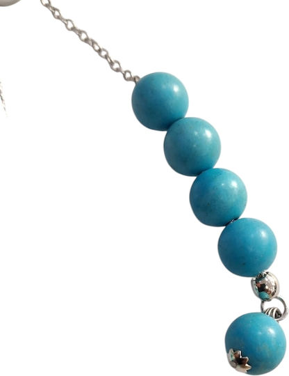 Kalliopi Silver Begleri mit 10 Perlen aus Haolite Länge 24cm
