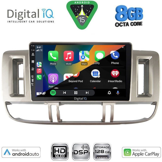Digital IQ Car Audio System for Nissan X-Trail 2000-2004 Bluetooth USB WiFi GPS Apple CarPlay Android Auto with 9" Touch Screen