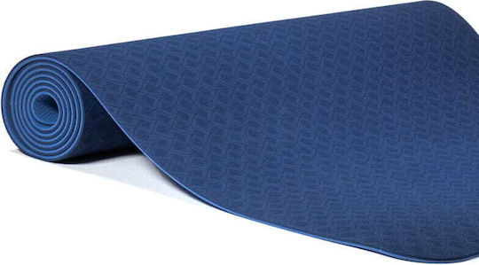Yogi & Yogini Exercise Mat Blue with Carry Strap (183x68x0.5cm)