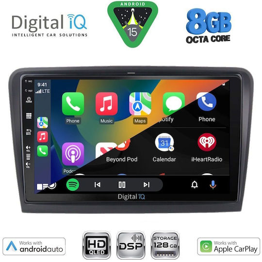 Digital IQ Car Audio System for Skoda Superb 2008-2015 with Clima Bluetooth USB WiFi GPS Apple CarPlay Android Auto with 10" Touch Screen