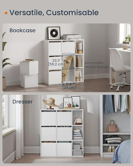 Bibliotecă Albă 83x27x92cm