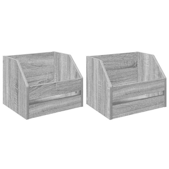 vidaXL Hi-Fi Furniture Grey 30x38x29cm