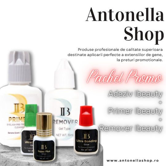 Ibeauty Adeziv 5 ml Pachet Promoțional + Ibeauty Primer + Ibeauty Gel Demachiant
