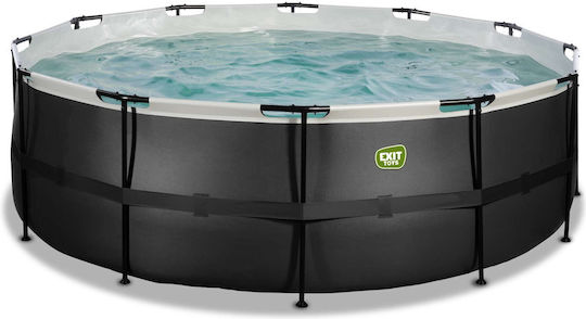 Exit Toys Кръгъл Басейн PVC 14758 л Надземен Черен