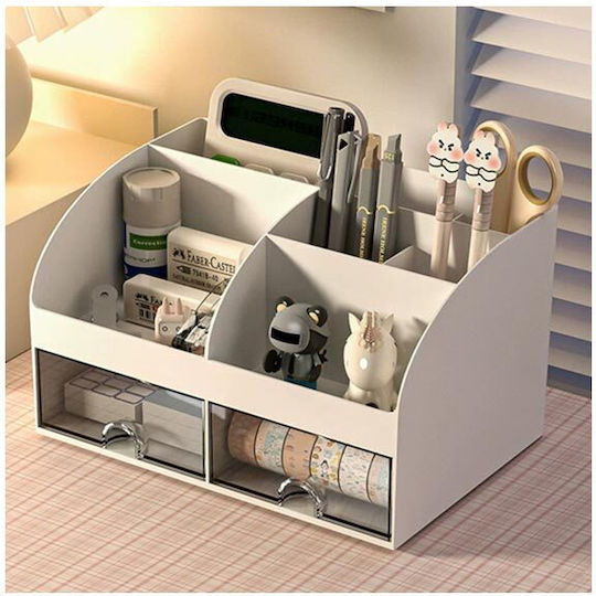 Sertar de Birou din Plastic 14x12x21cm Alb