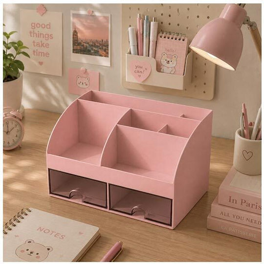 Kunststoff Schreibtischschublade 14x12x21cm Rosa