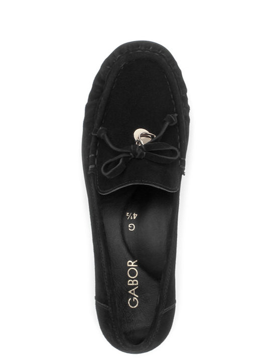 Loafers Dama Din Piele În Culoare Neagră