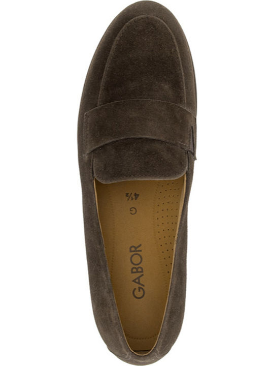 Δερμάτινα Γυναικεία Loafers σε Καφέ Χρώμα