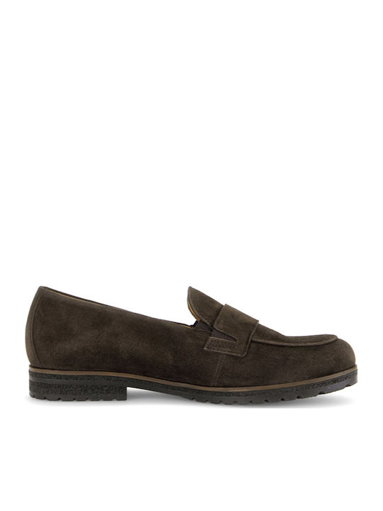 Δερμάτινα Γυναικεία Loafers σε Καφέ Χρώμα
