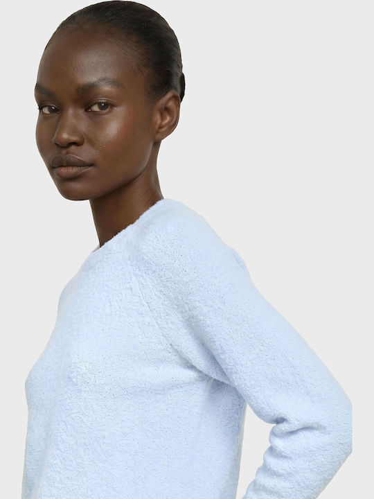 Damen Pullover Wolle Hellblau