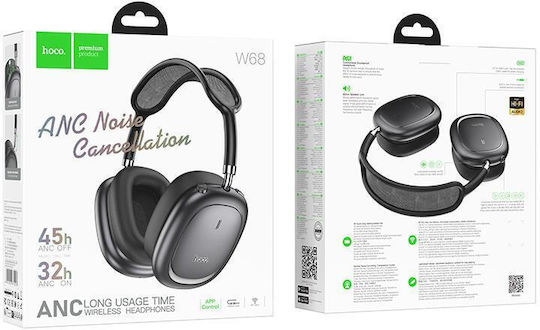 Hoco W68 Calma Wireless / Wired Over Ear Headphones with 45 Hours Playing Time Gray
