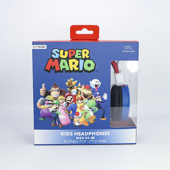 OTL Super Mario & Friends Verkabelte Kinder Am Ohr Kopfhörer Blau