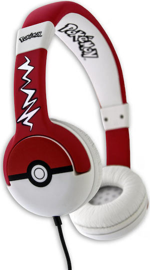 OTL Premium Junior Pokemon Pokeball Ενσύρματα Παιδικά On Ear Ακουστικά Πολύχρωμα