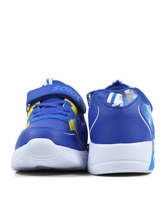 Sonic Παιδικά Sneakers με Σκρατς & Φωτάκια Μπλε