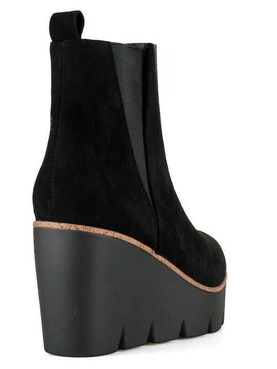 Suede Women's Ankle Boots Black