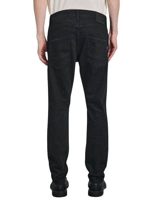 Herren Jeanshosen Elastisches Slim Fit Schwarz