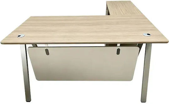 Corner Desk Pregab Wooden Oak-Beige 140x70x75cm