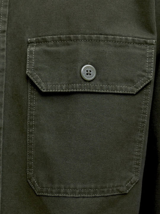 Long Sleeve Khaki Shirt