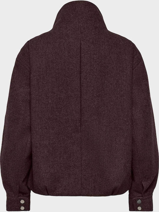 Only Damen Bomber Jacke Dunkelbraun