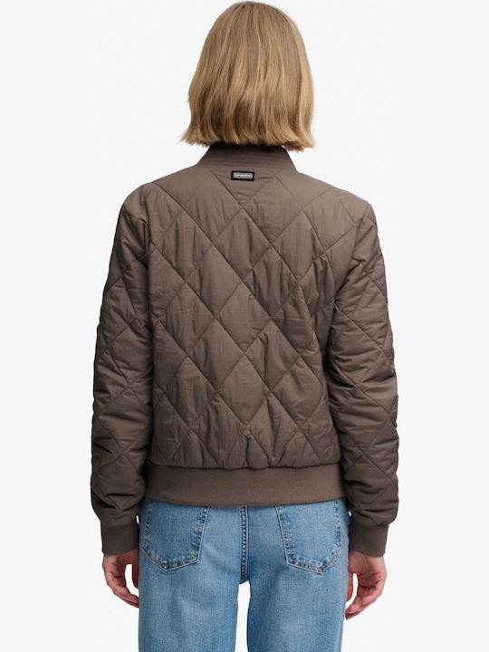Κοντό Γυναικείο Bomber Jacket Deep Khaki Green