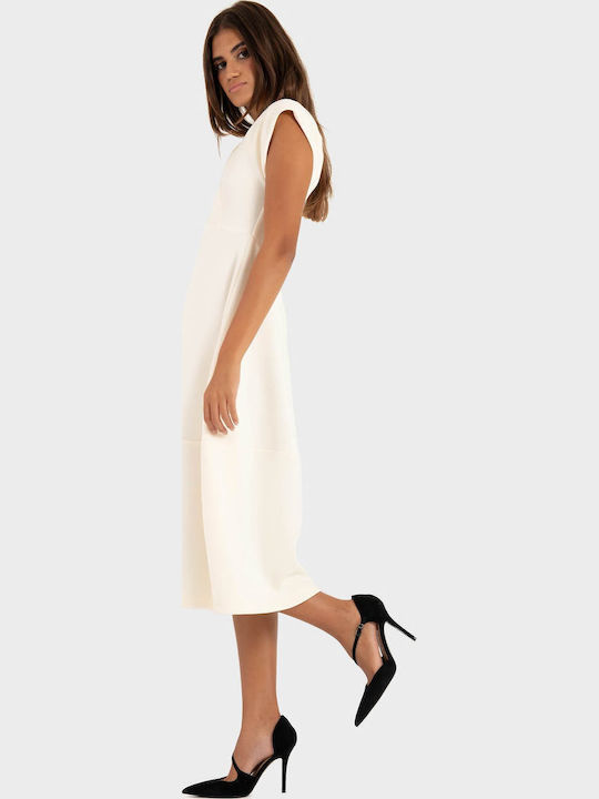 Summer Midi T-Shirt Dress Cream