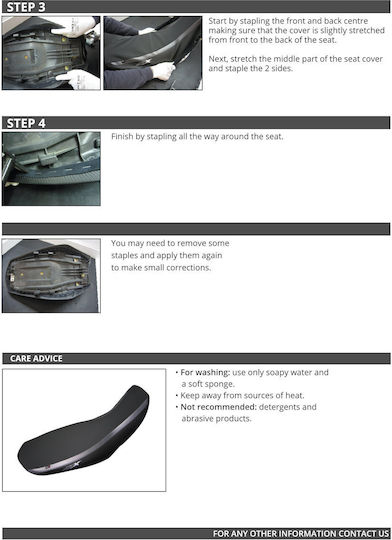 Seat Cover Compatible Bmw R850r 2003-2006 Black Black Seams