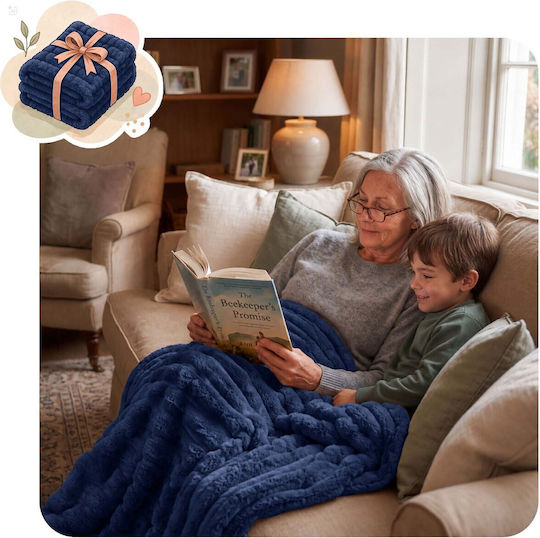 Berdsen Double Electric Blanket Washable with Timer Blue 160W 160x180cm