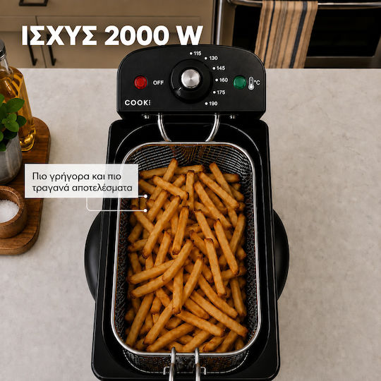 COOK-IT Friteuză 3 l Roșie