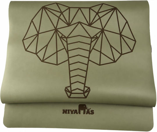 Стелка за йога Pu Pro Yoga Mat Gaja Olive Green 183x68cm