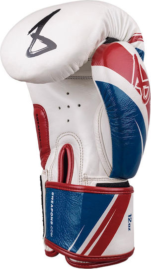 8 Weapons Boxing Gloves Leather Competition White
