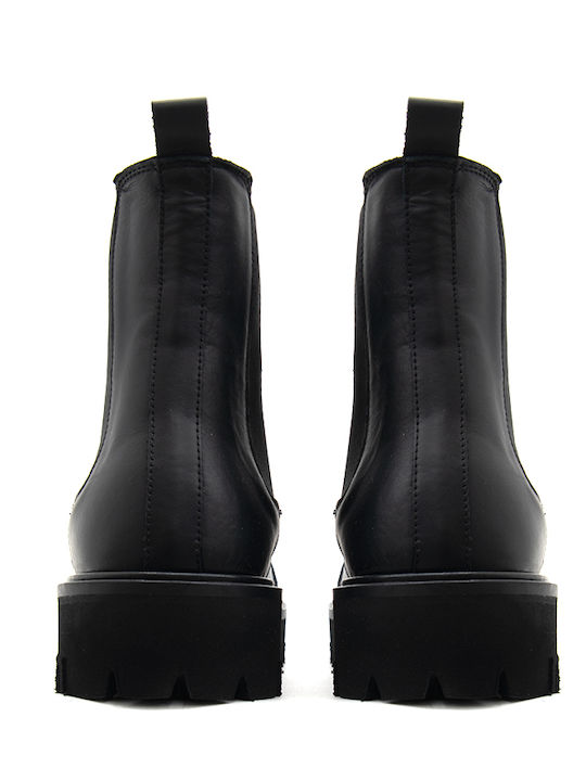 Leder Chelsea Herrenstiefel Schwarz