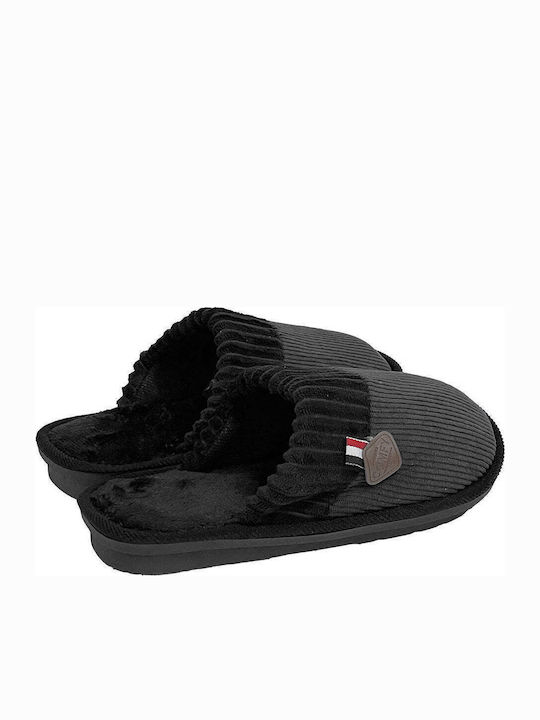 Men's Black Slippers