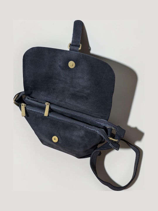 Women's Shoulder Crossbody Suede Black Bag