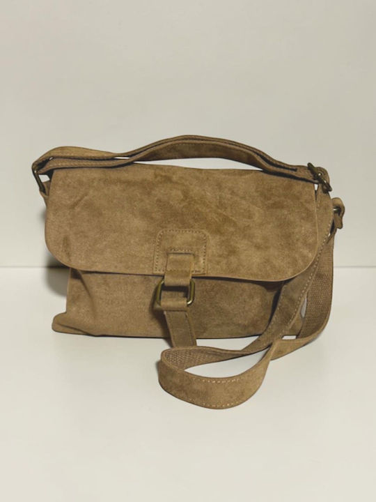 Women's Shoulder Crossbody Suede Beige Bag