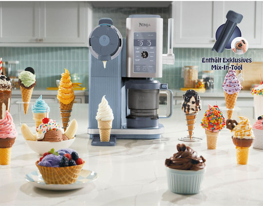 Ninja CREAMi Scoop & Swirl Eismaschine 2x480ml Blau