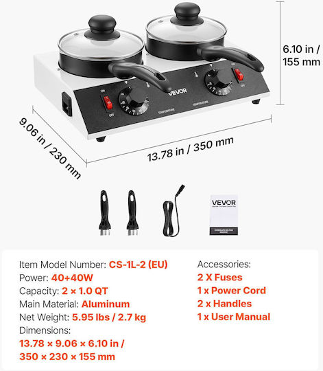 Vevor Electric Commercial Bain Marie 80W