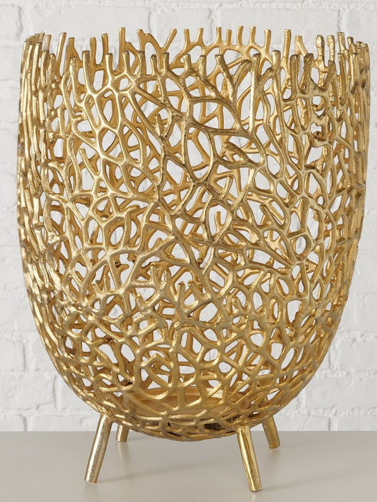 MSA MSA Kerzenhalter Aus Aluminium In Goldener Farbe 42x42x52cm