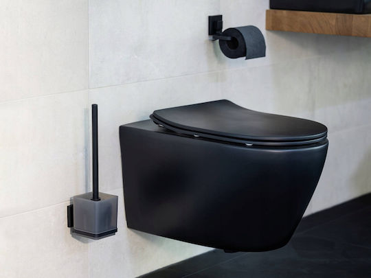 Wenko Inox Bathroom Toilet Brush Black
