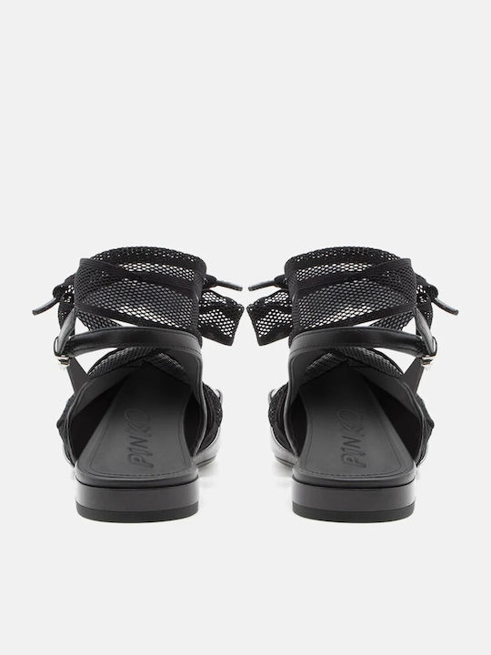 Leder Damen Ballerinas Mit Riemen Schwarze
