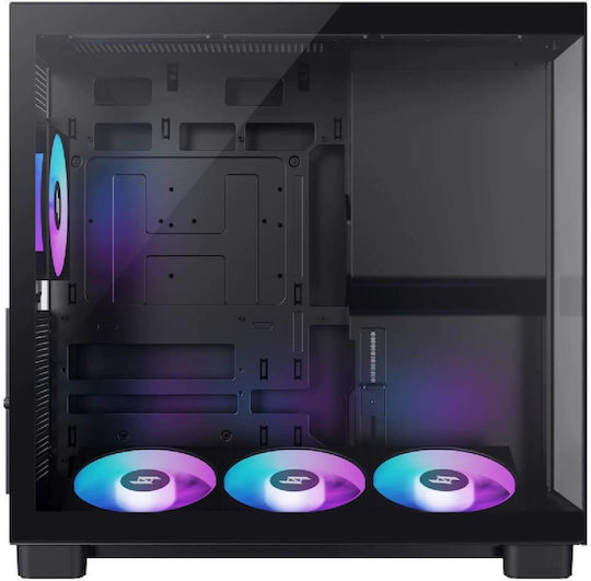 GameMax NEX C53 BK Gaming Midi Tower Computer Case with Side Window and ARGB Lighting Black