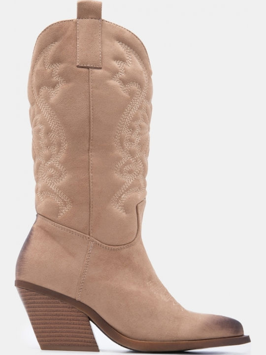 Women's Cowboy Boots Beige