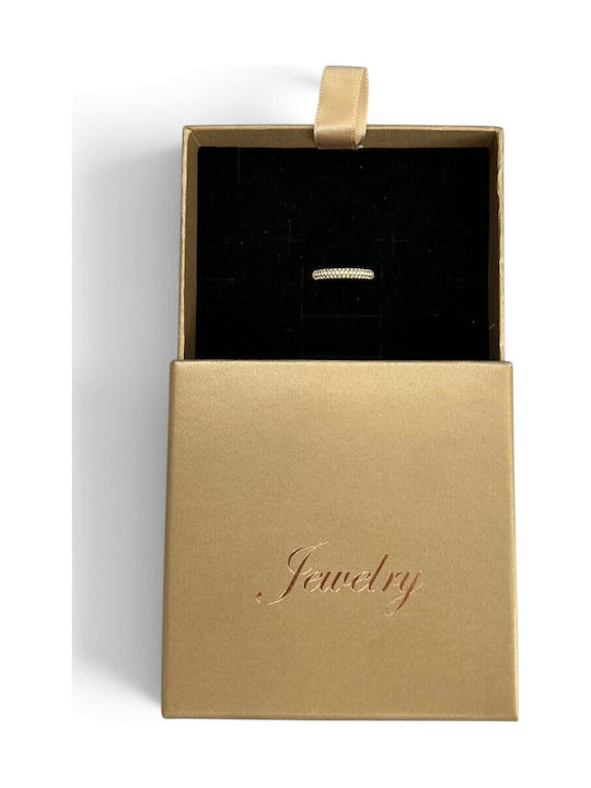 Steel Дамски Пръстен с Камъни от Стомана Златен