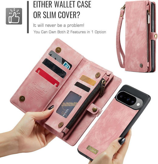 Caseme 008 Google Pixel 10/10 Pro Wallet Case Detachable Silicone Case Pink