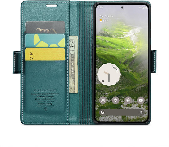 Caseme 023 Google Pixel 10/10 Pro/9 RFID Wallet Leather Case Pearly Blue