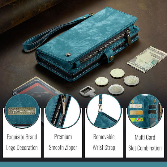 Caseme 008 Google Pixel 9a Wallet Case Detachable Silicone Case Blue