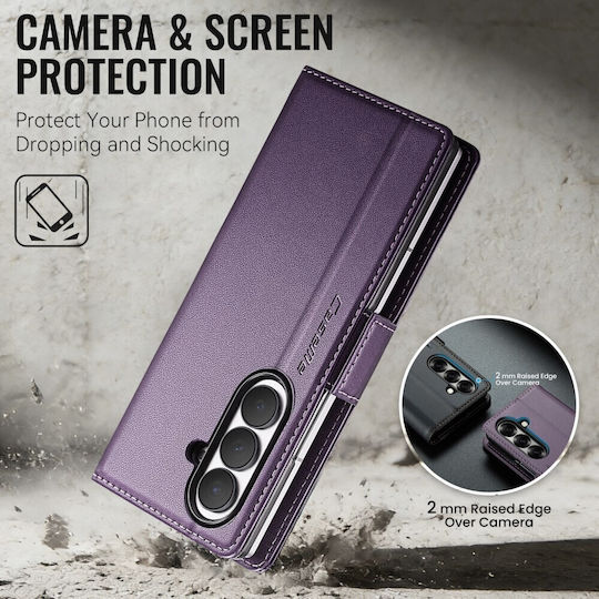 Caseme 023 Luminus Калъф Портмоне Лилав Samsung Galaxy Z Fold8 Ultra 5g